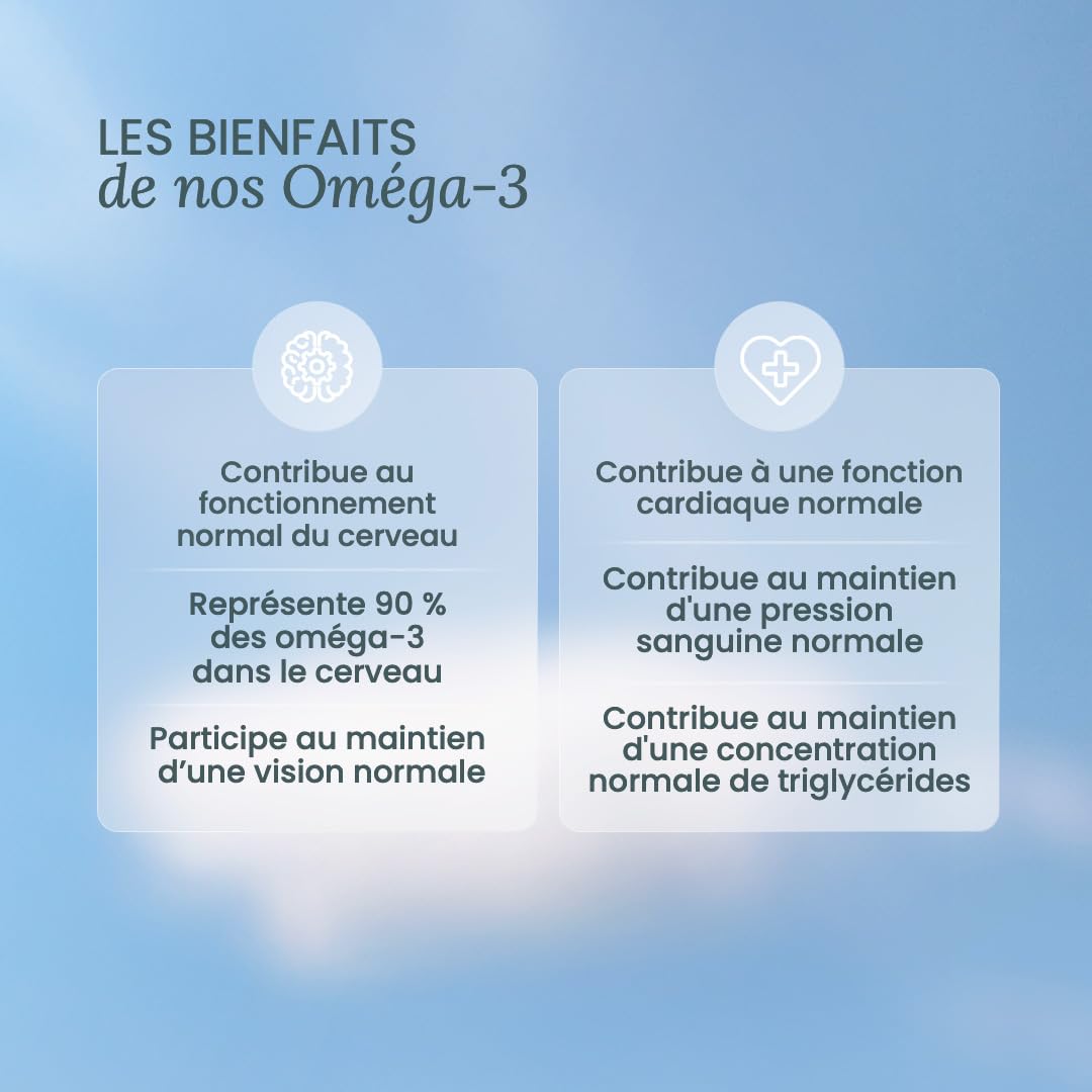 NUTRI&CO Omega 3 Huile de Poisson EPAX® EPA DHA | Cerveau Vision | 120 Caps