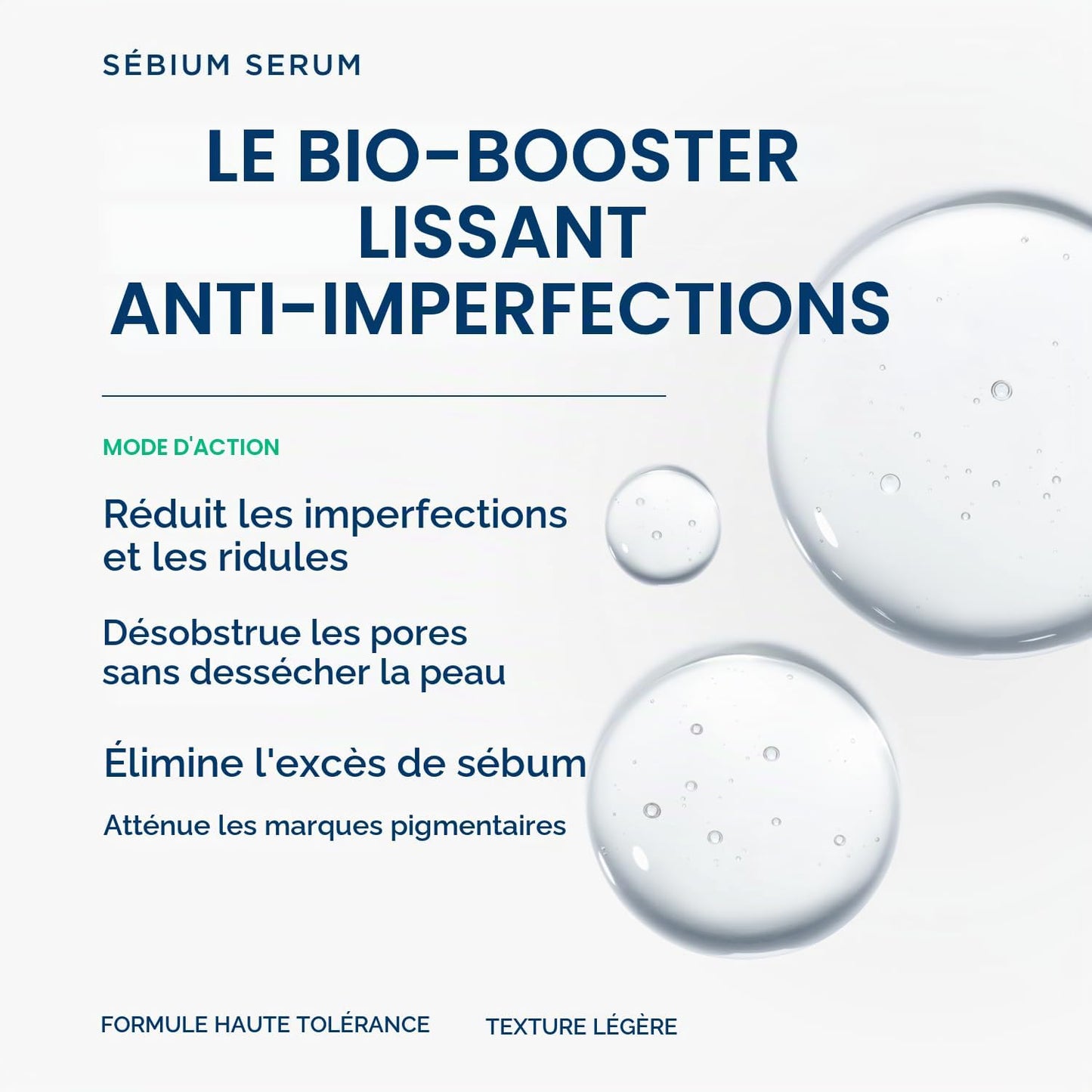 BIODERMA Sébium Sérum – Action anti-imperfections contre les boutons, les pores dilatés et les ridules – Peaux adultes à tendance acnéique – Prescrit par des dermatologues – Pipette 30 ml