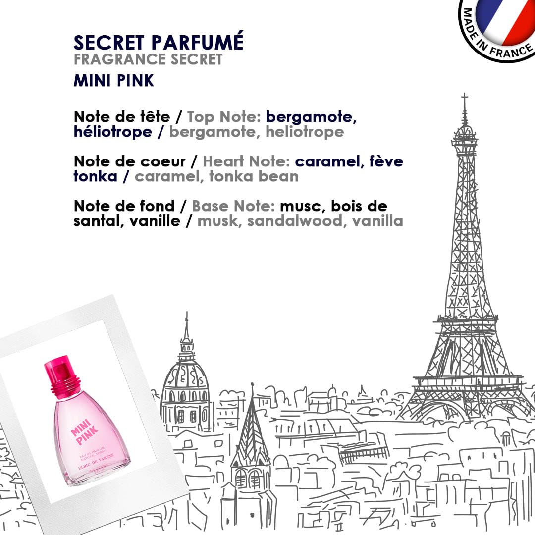ULRIC DE VARENS - Eau de Parfum Mini Vanille - Vanille Boisée - Parfum Femme - Vaporisateur - Made in France - 25 ml