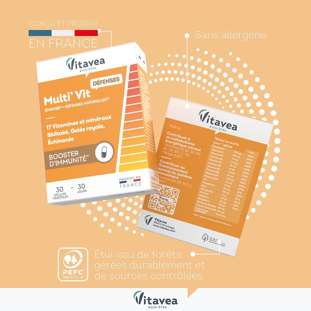 Vitavea Bien-estar - Multi'Vit Defensas - Shiitake Jalea Real - 1 mes