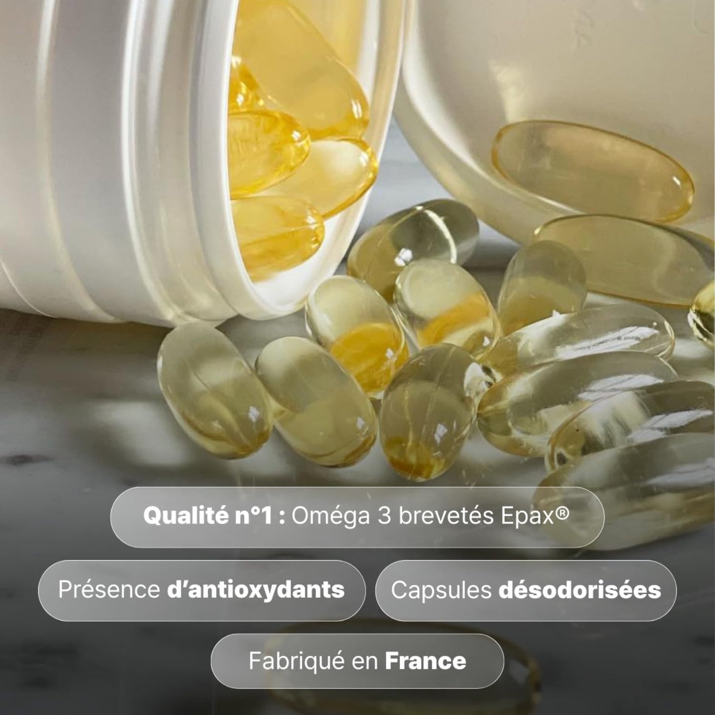 Nutripure - Omega 3 Epax® 2400 mg - EPA 1260 mg & DHA 900 mg - 270 Gélules
