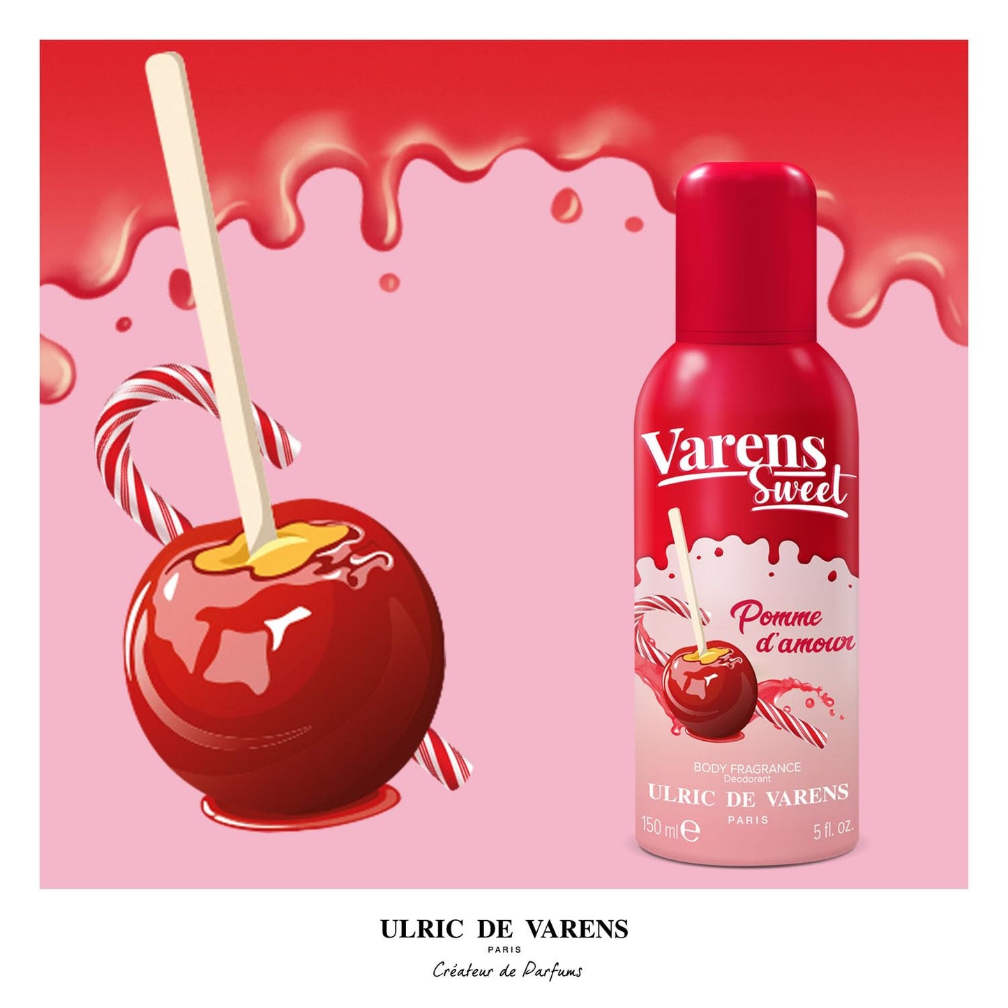 ULRIC DE VARENS - Body Fragrance Varens Sweet- Parfum & Déodorant Femme 2-en-1 - Vaporisateur - Spray - Lot de 2 x 150 ml