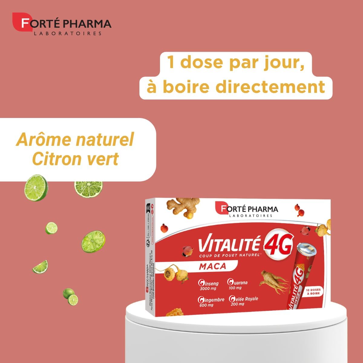 Forté Pharma Complément énergie Vitalité 4G MACA 10 unidoses à boire