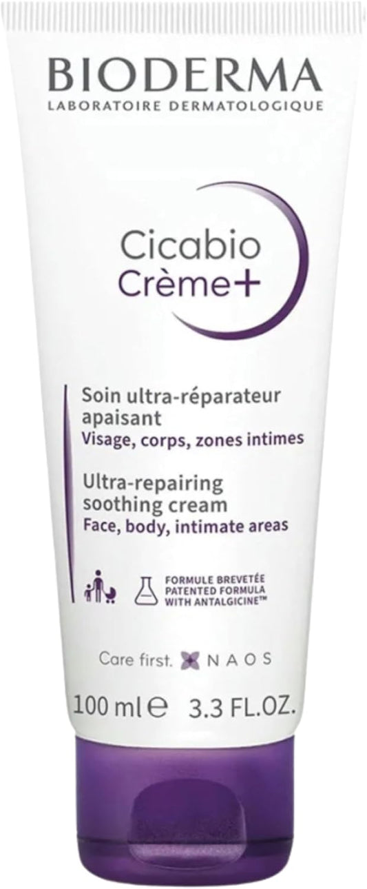 CICABIO Crème + | Crème réparatrice et apaisante | Action anti-grattage | Restaure l'épiderme | Fabriqué en France |Lot de 2 x 100ml
