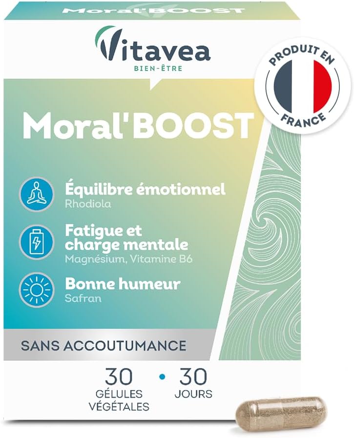 Vitavea Bien-être - Moral'Boost - Stress Fatigue Charge Mentale - 30 jours