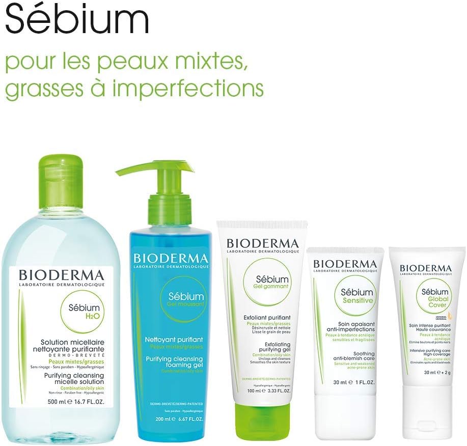 Bioderma Sébium H2O Solution Micellaire Lot de 2 x 500 ml