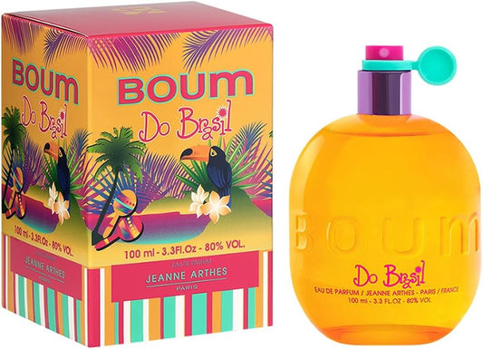 JEANNE ARTHES - Eau de Parfum Femme - Boum Do Brazil - Floral - Fleur de Tiaré et Musc - Fabriqué en France à Grasse - Cadeau femme - Flacon Vaporisateur 100 ml