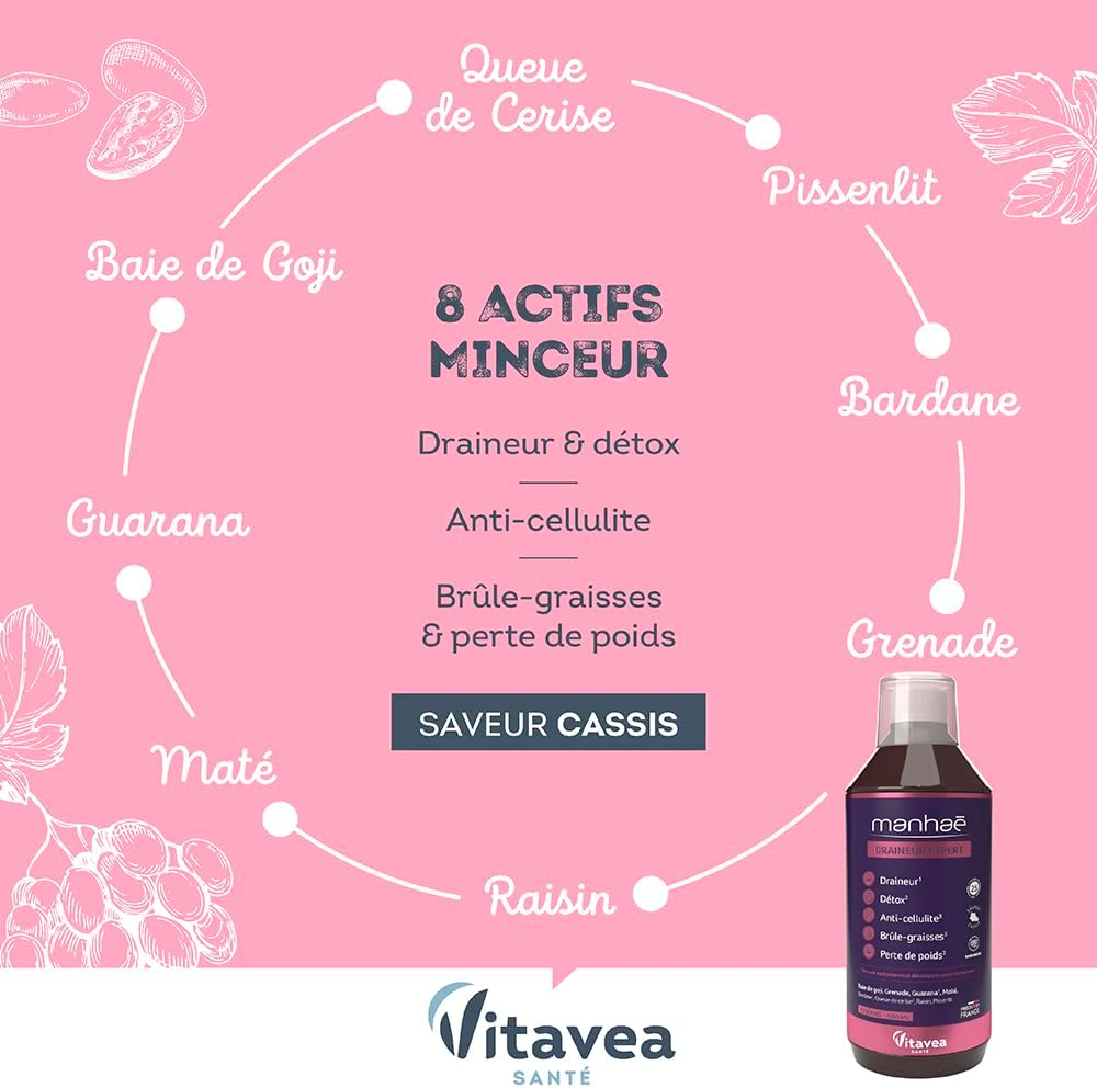 Vitavea Santé - Manhaé Draineur Expert - Bardane Pissenlit - Cure 10 jours