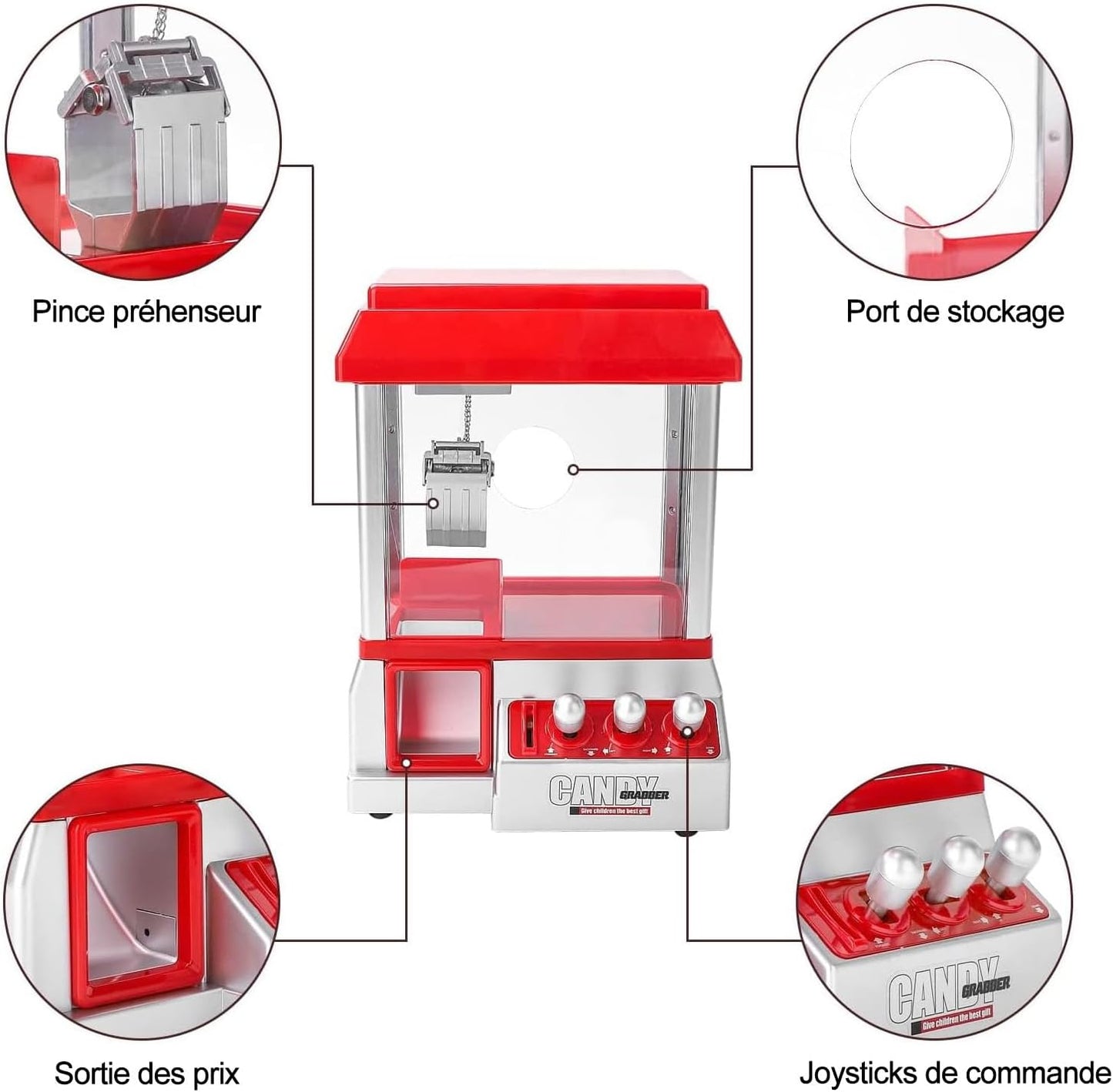 Distributeur Bonbon Machine à Bonbons Candy Grabber Mini Coin