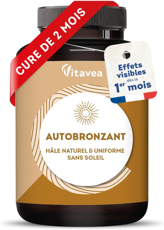 Vitavea Autobronzant 11 Actifs - Efficacité 1 Mois - Hâle Naturel, Uniforme -2 Mois - Vitavea