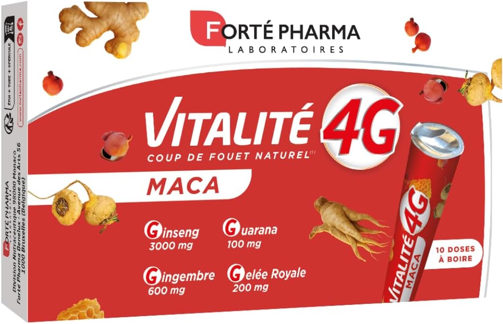 Forté Pharma Complément énergie Vitalité 4G MACA 10 unidoses à boire