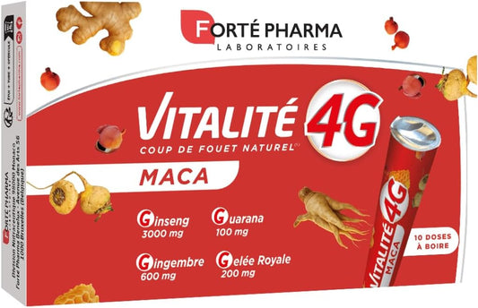 Forté Pharma Complément énergie Vitalité 4G MACA 10 unidoses à boire