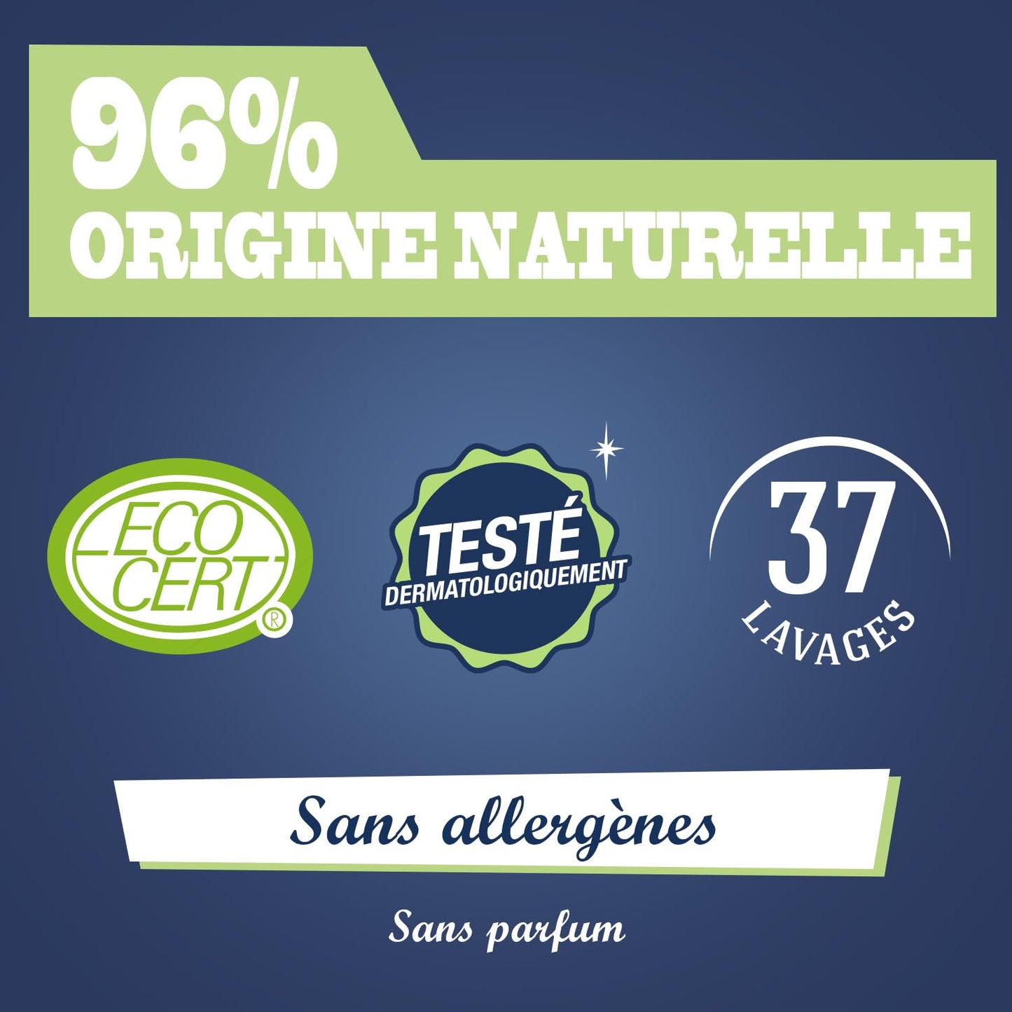 BRIOCHIN Lessive liquide Peaux Sensibles sans parfum, 50 lavages