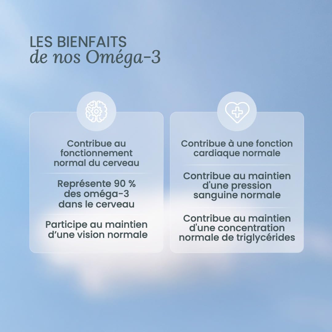 NUTRI&CO Omega 3 Huile de Poisson EPAX® EPA DHA | Cerveau Vision | 120 Caps
