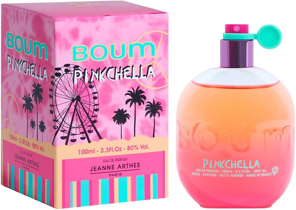JEANNE ARTHES - Parfum Femme Boum Pinkchella - Eau de Parfum - Flacon Vaporisateur 100 ml - Vanille & Musc - Fabriqué en France à Grasse