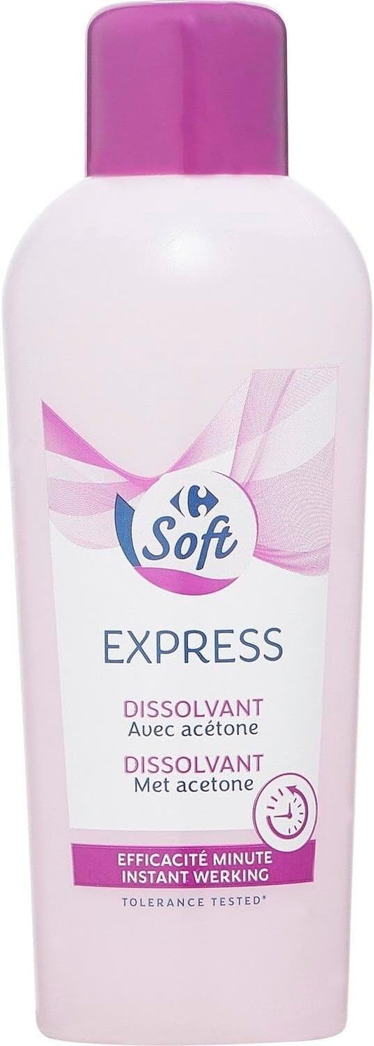 Quitaesmalte exprés CARREFOUR SOFT frasco de 200ml - Pack de 4