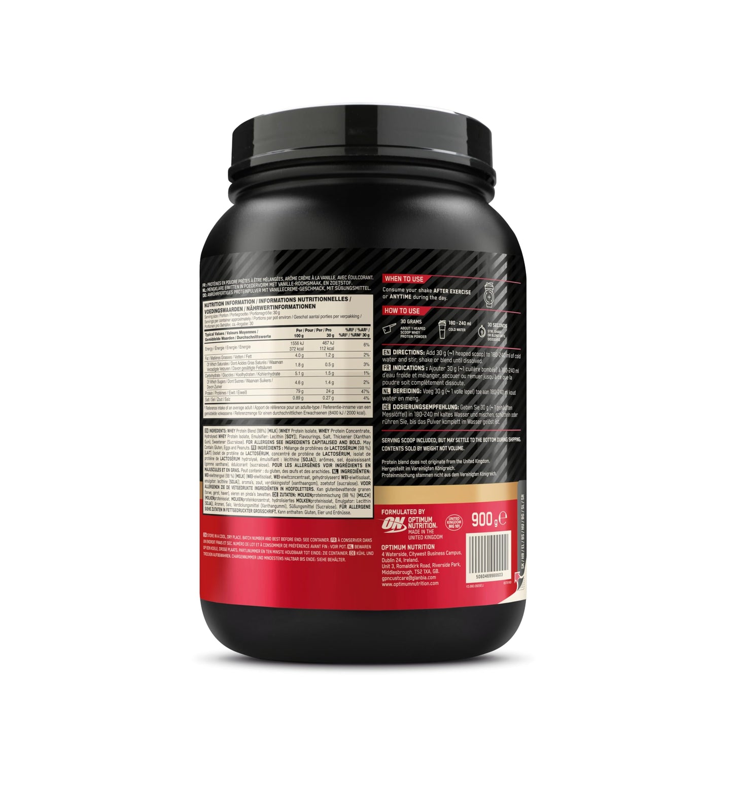 Optimum Nutrition Gold Standard 100% Whey Protéine en Poudre, 896 g