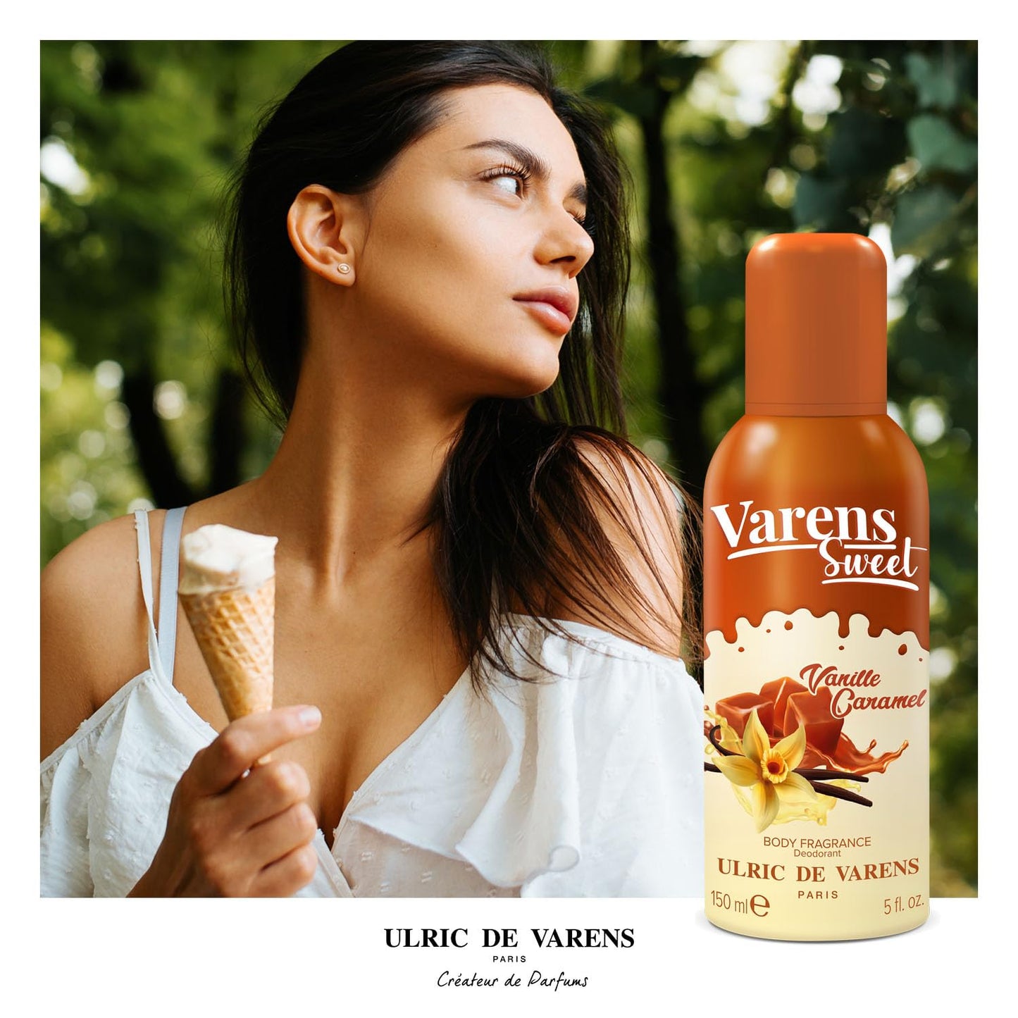 ULRIC DE VARENS - Body Fragrance Varens Sweet- Parfum & Déodorant Femme 2-en-1 - Vaporisateur - Spray - Lot de 2 x 150 ml