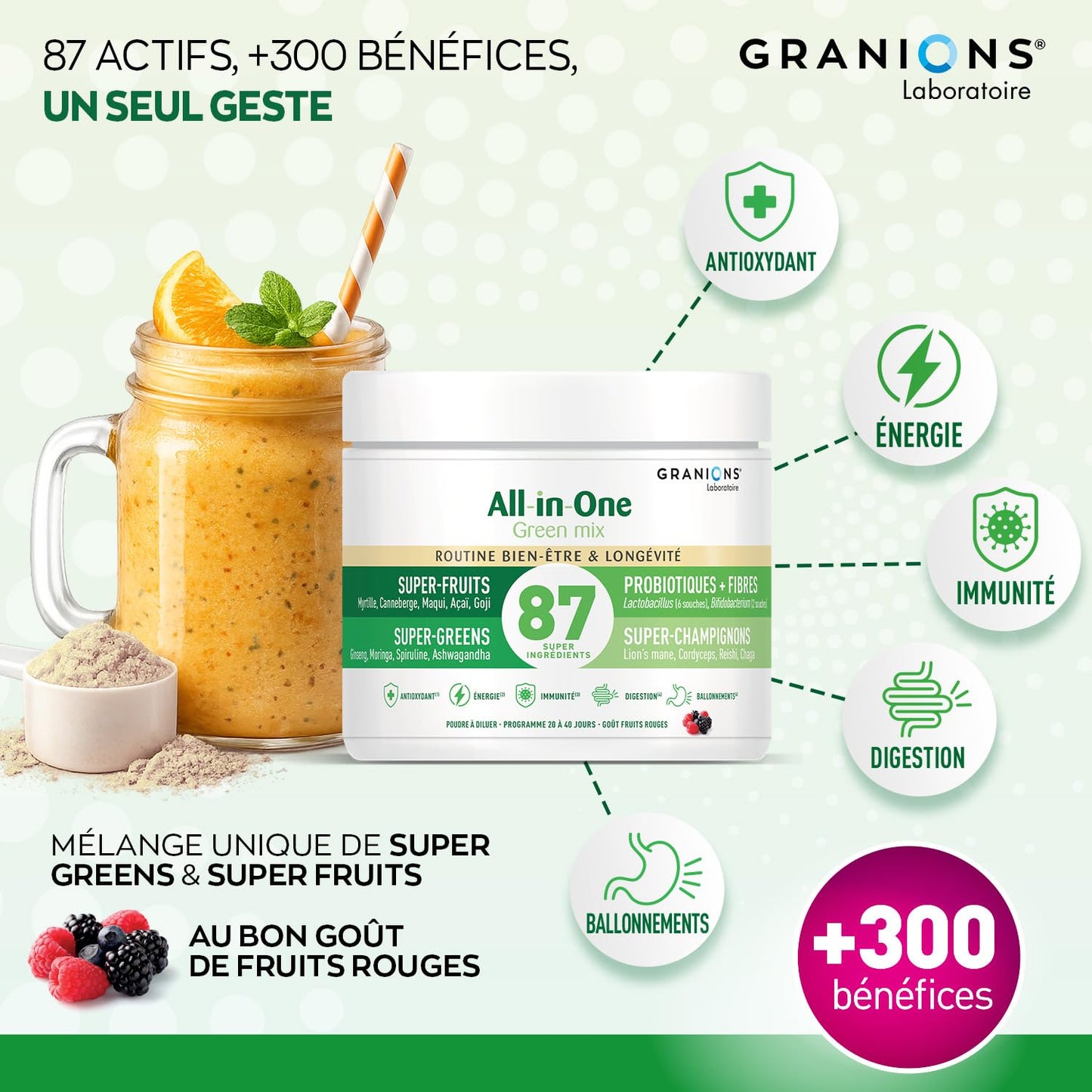 Cortisol - Ashwagandha Bio Granions - Anti Stress - KSM-66-60 Comprimes