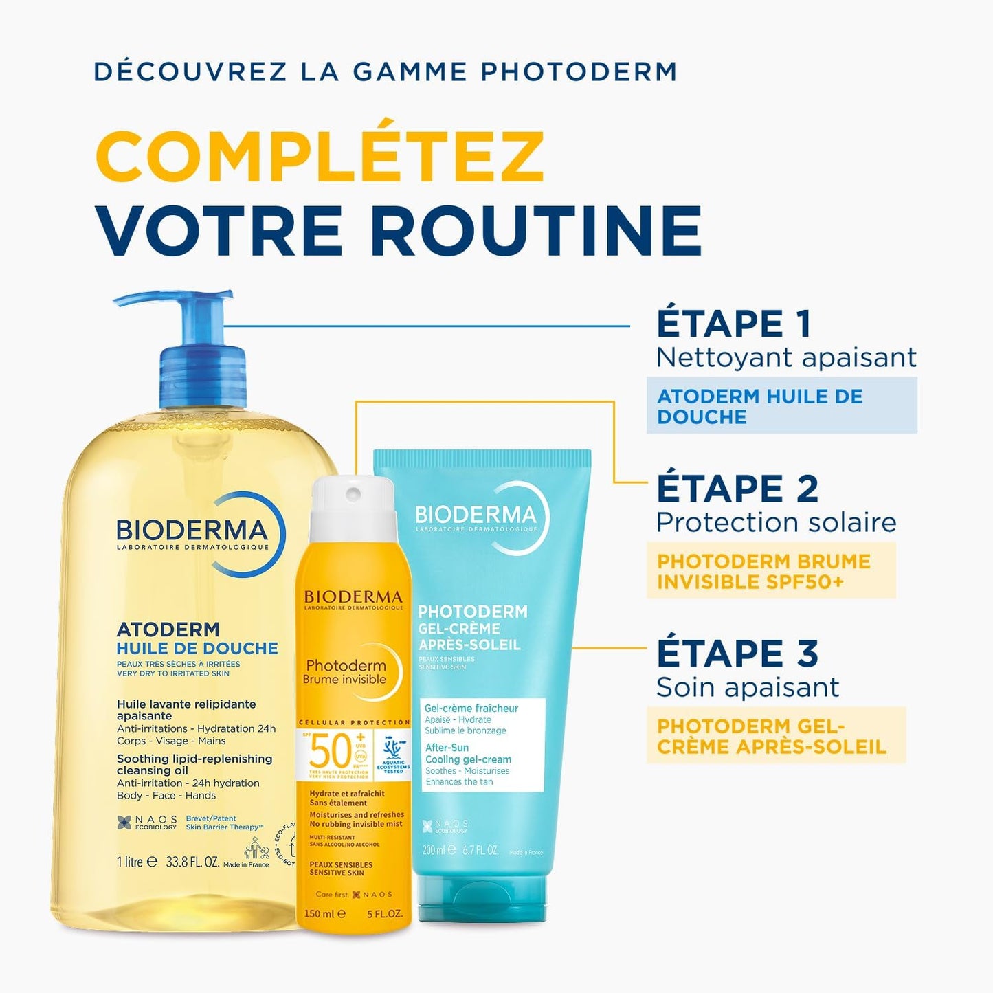 BIODERMA Photoderm Gel-crème après-soleil - Soin hydratant et apaisant - Tous types de peaux, notamment sensibles - Prolonge le bronzage - Tube 200 ml