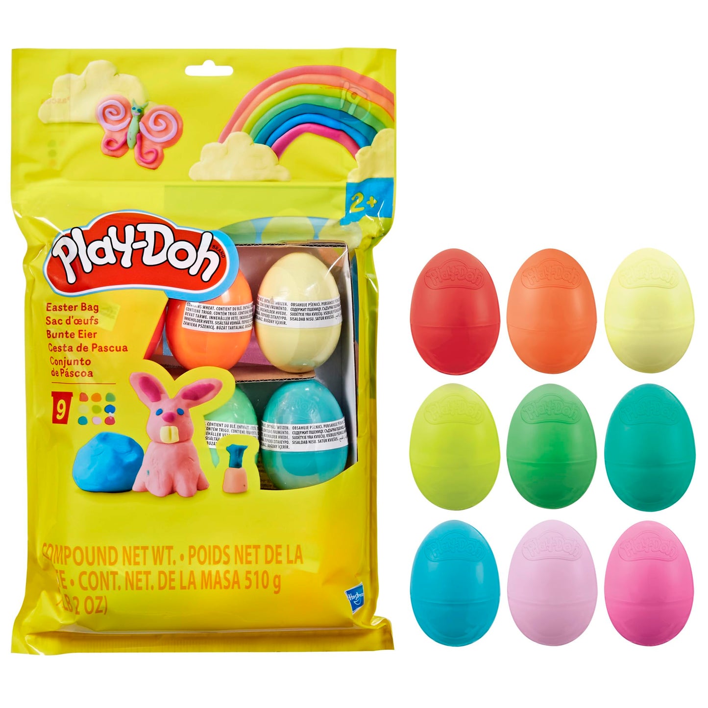 Play-Doh, La fête des Couleurs, Loisirs créatifs avec pâte à Modeler pour Filles et Garçons dès 3 Ans, 24 Pots de 56 g, 6 Couleurs, Idèe Cadeaux pour Anniversaires