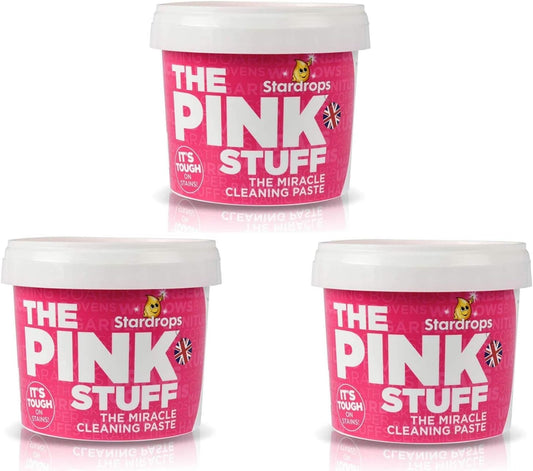 The Pink Stuff Miracle Lot de 3 pots de pâte nettoyante multi-usage 500 g