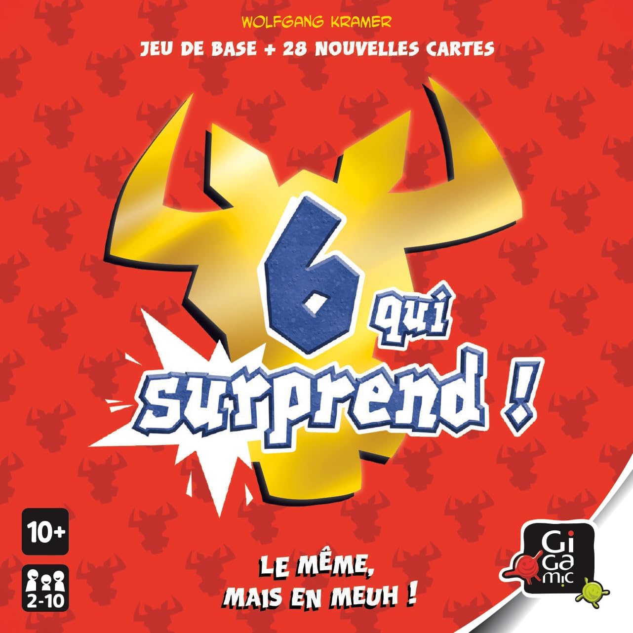 GIGAMIC - 6 Qui Surprend ! - Jeux de société - Jeux de cartes dès 10 ans - Jeu d'ambiance pour enfant, famille et amis - 28 Cartes Spéciales - De 2 à 10 joueurs - 45 Min - Version Française - AMZIX
