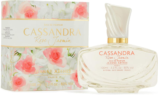 JEANNE ARTHES - Parfum Femme Cassandra Rose Jasmin - Eau de Parfum - Flacon Vaporisateur 100 ml - Fabriqué en France À Grasse