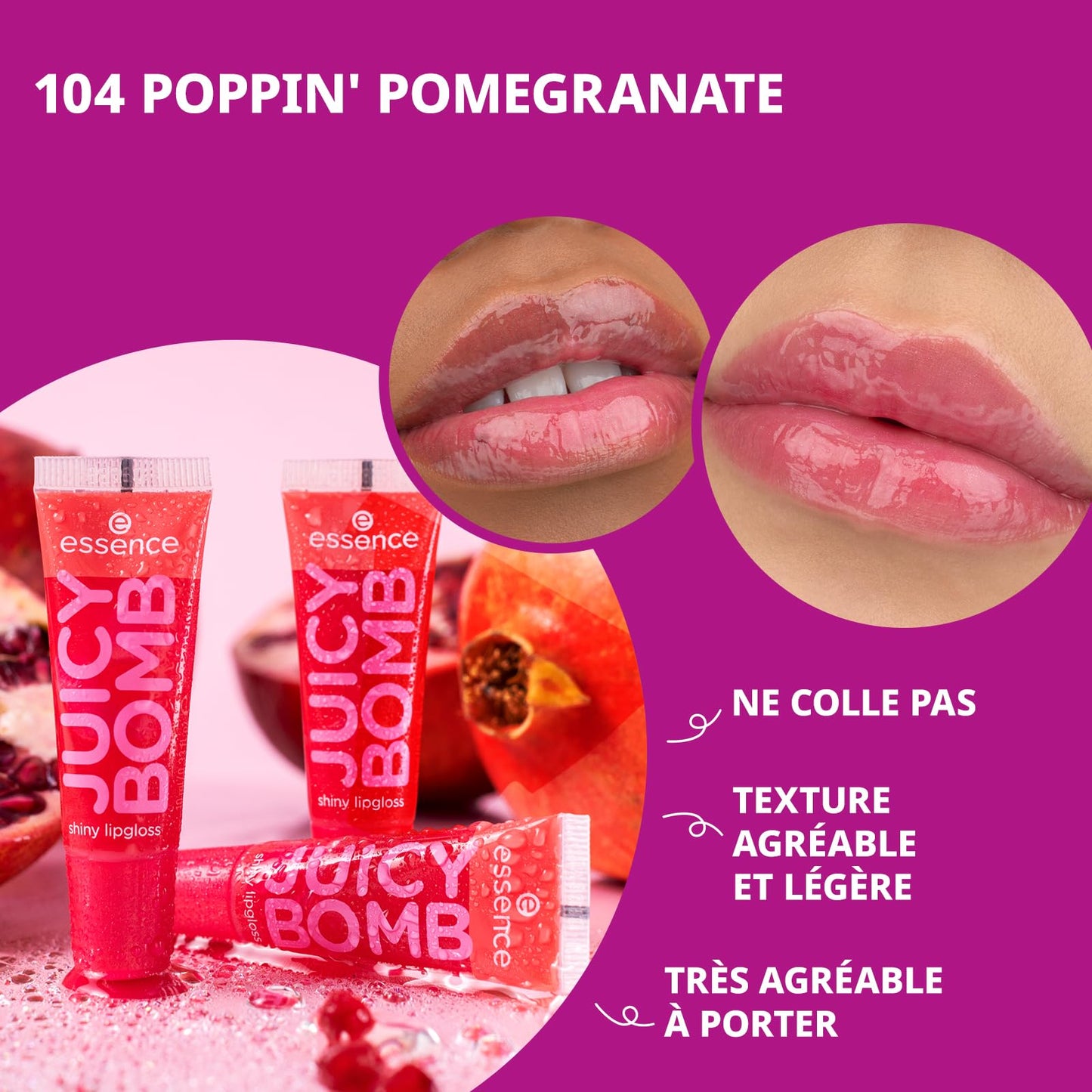 essence brillo de labios 101 JUICY BOMB brillo de labios brillante 101 Lovely - 10 ml