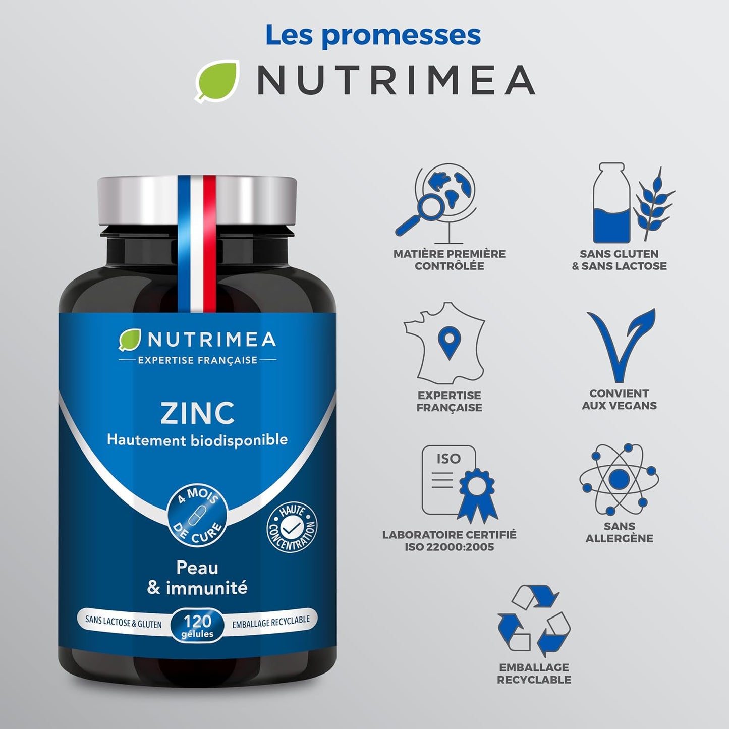 Zinc Citrate | Formule 100% Pure | Hautement Biodisponible
