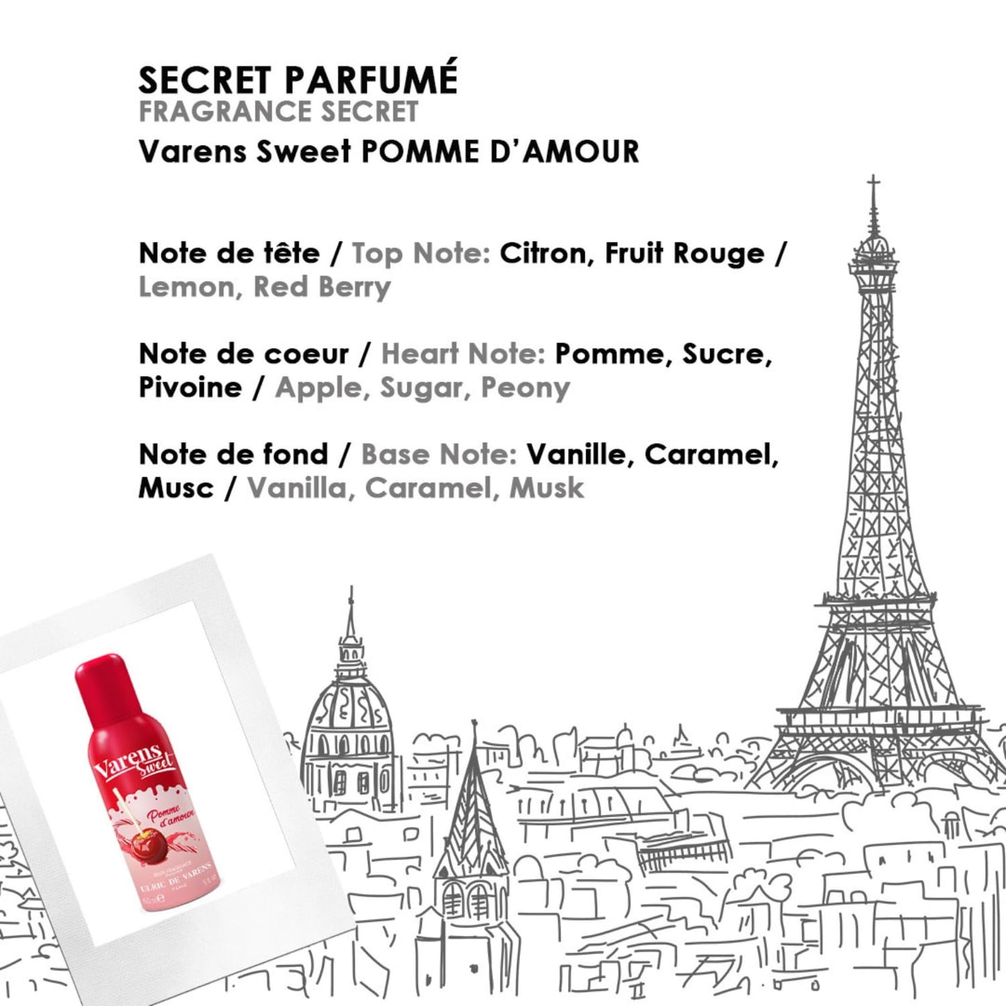 ULRIC DE VARENS - Body Fragrance Varens Sweet- Parfum & Déodorant Femme 2-en-1 - Vaporisateur - Spray - Lot de 2 x 150 ml