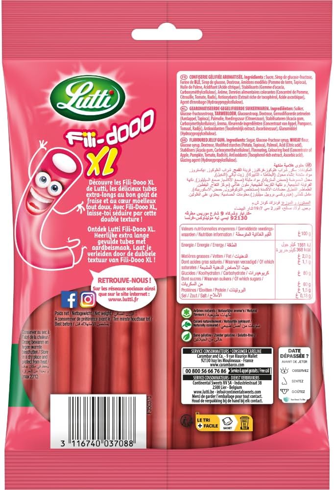 Lutti Maxi Tubs Fraise 180g
