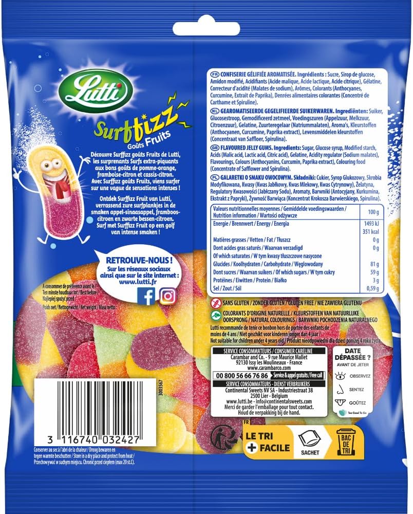 Lutti Surffizz Fruits 100 g