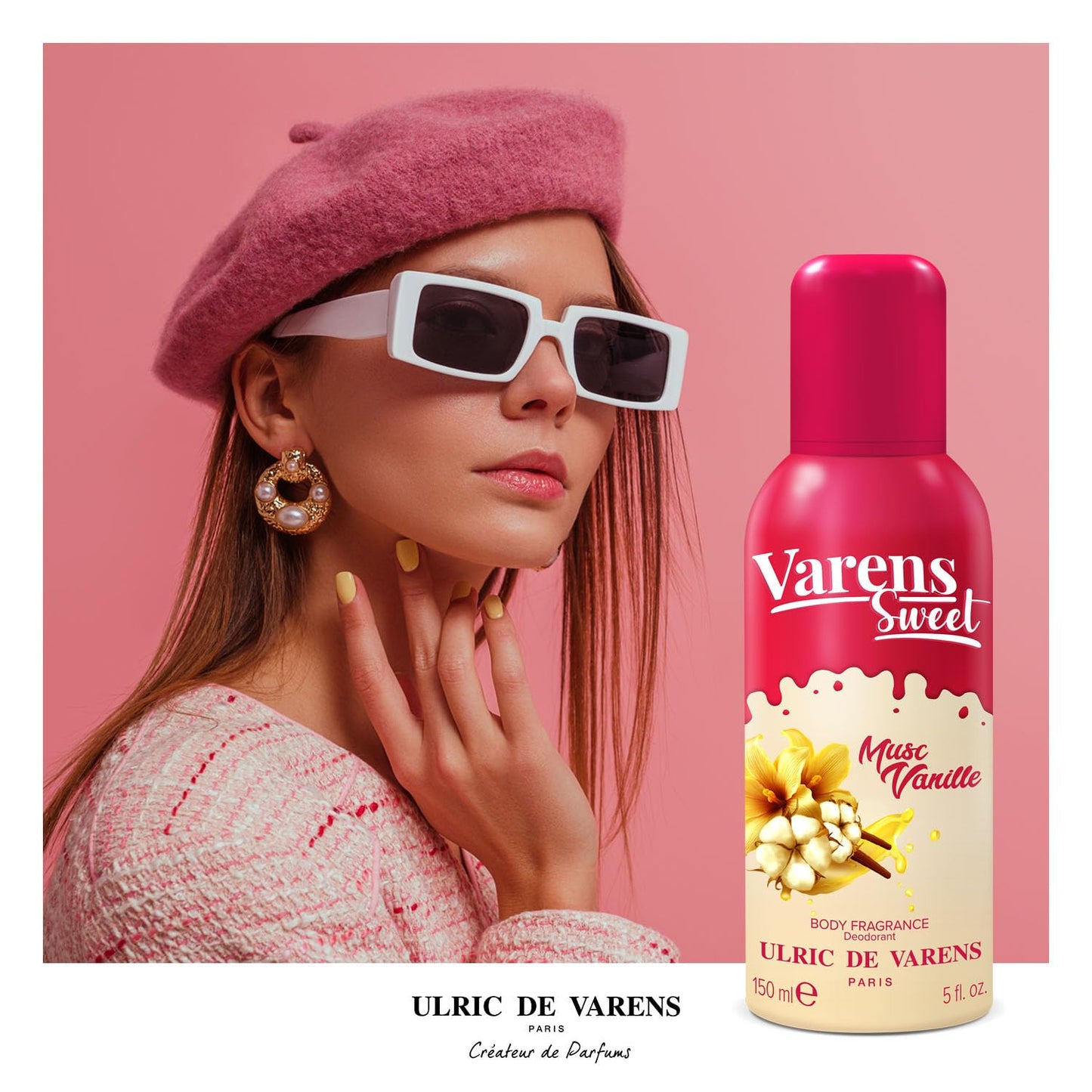 ULRIC DE VARENS - Body Fragrance Varens Sweet- Parfum & Déodorant Femme 2-en-1 - Vaporisateur - Spray - Lot de 2 x 150 ml