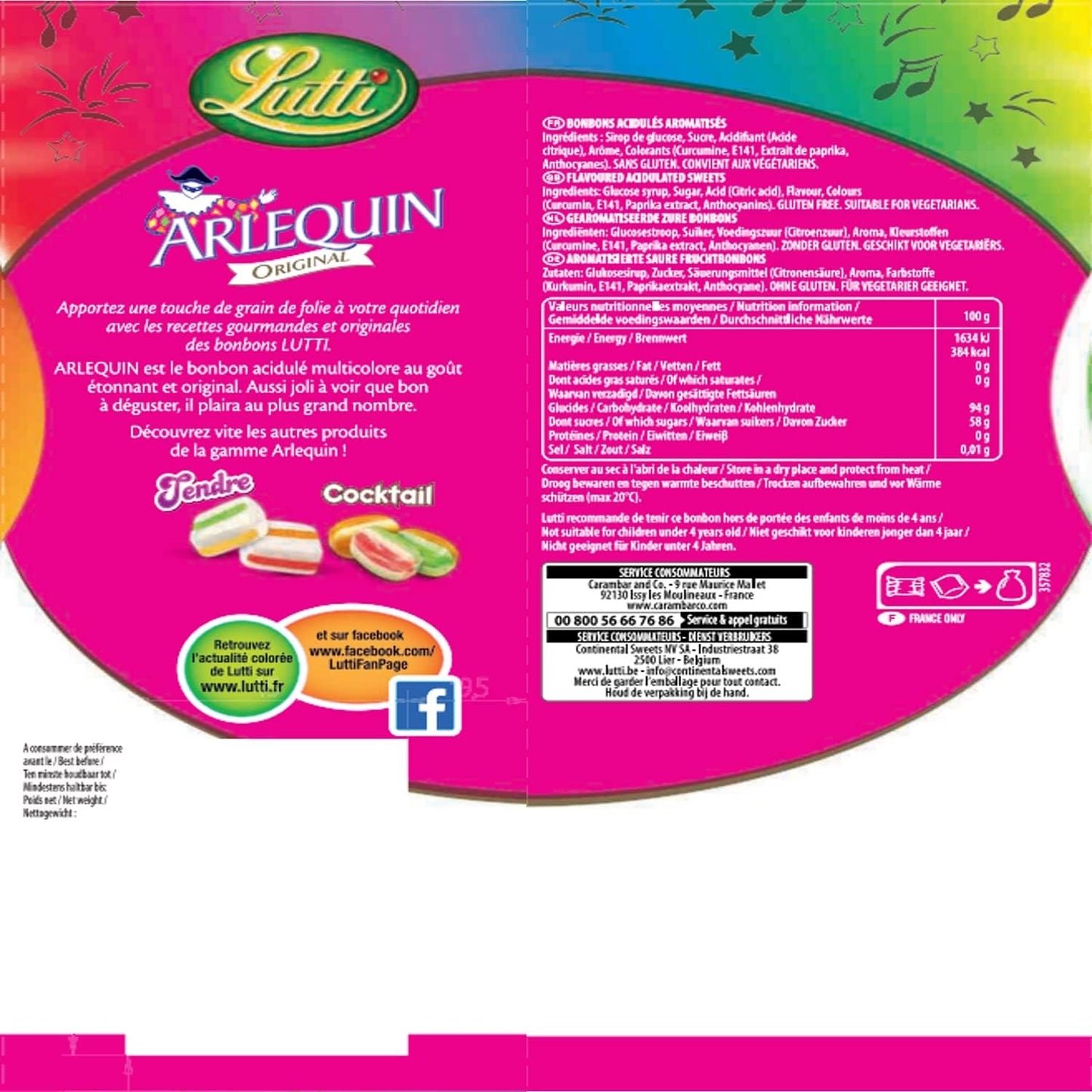Lutti Arlequin Original 400g