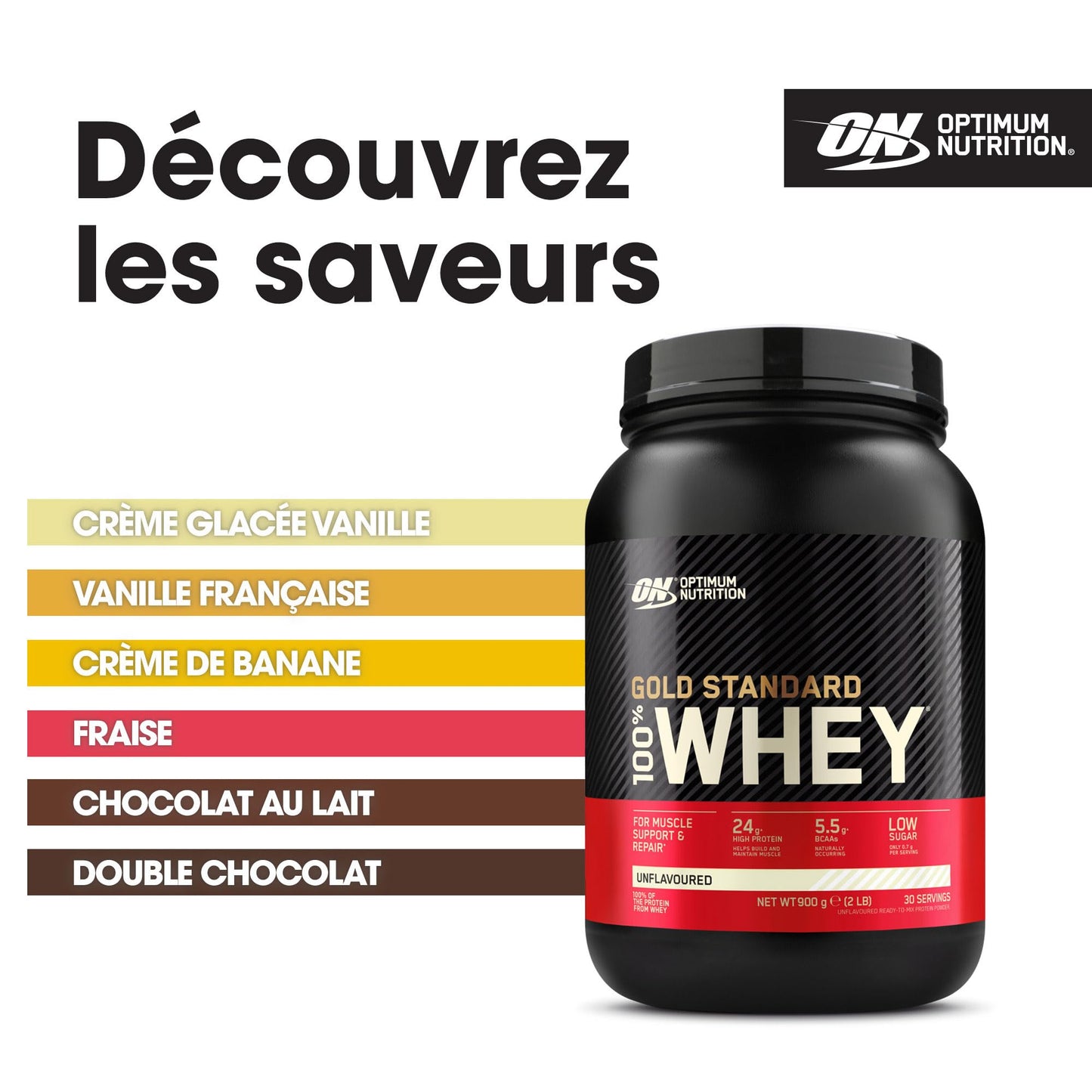 Optimum Nutrition Gold Standard 100% Whey Protéine en Poudre, 896 g