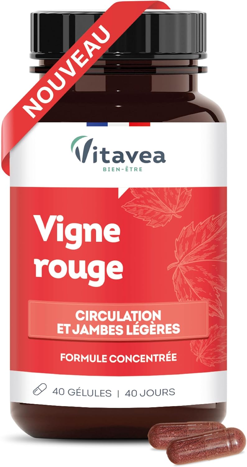 Vitavea Bien-être - Vigne Rouge 300mg - Circulation - 40 jours