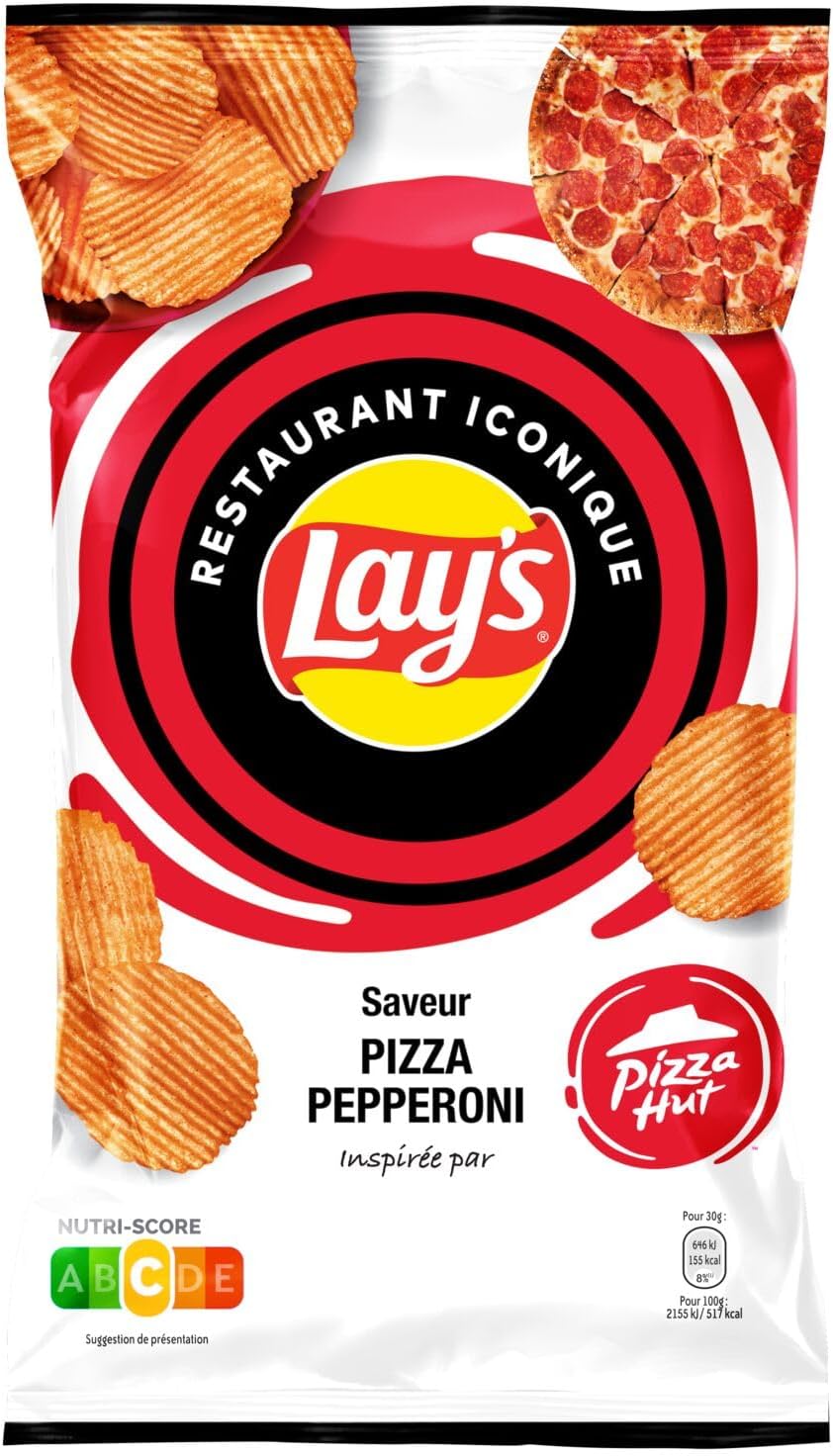 LAY'S Iconique Chips Saveur Pizza Hut Peperonni 120g