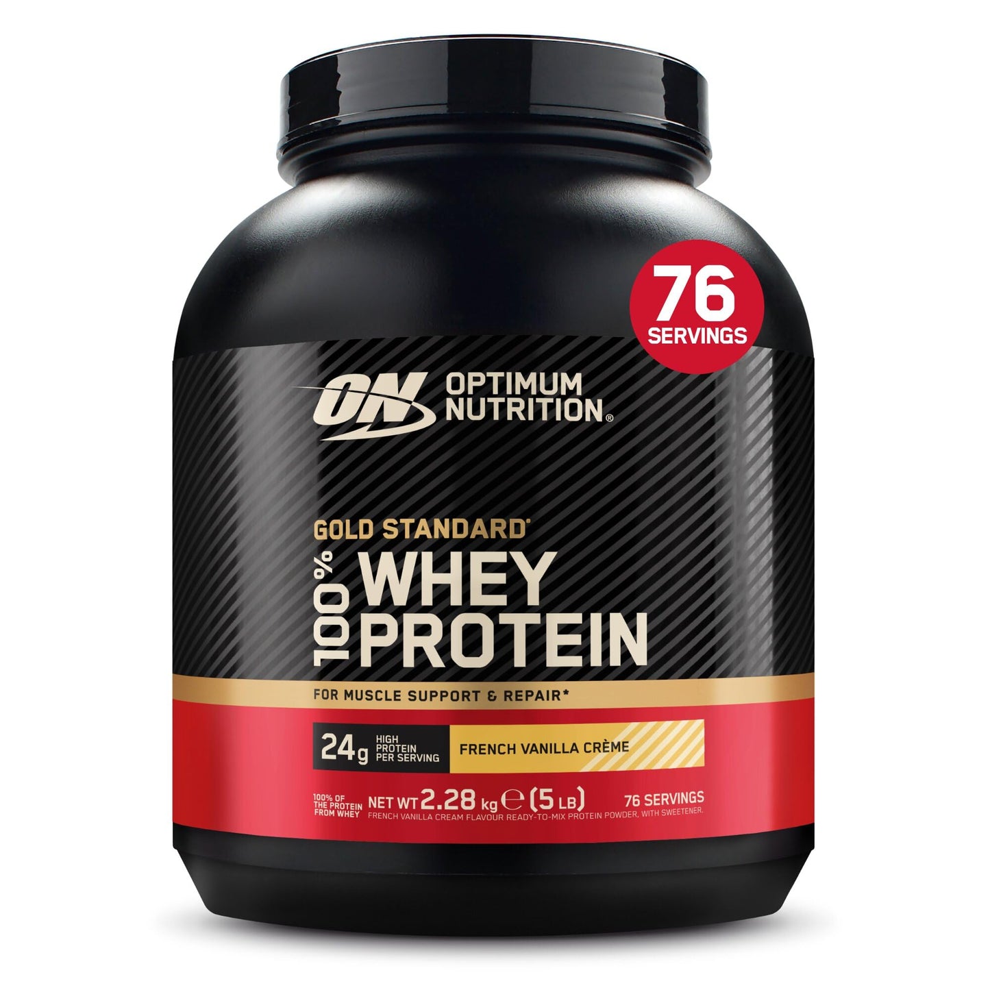 Optimum Nutrition Gold Standard 100% Whey Protéine en Poudre, 2,26 kg