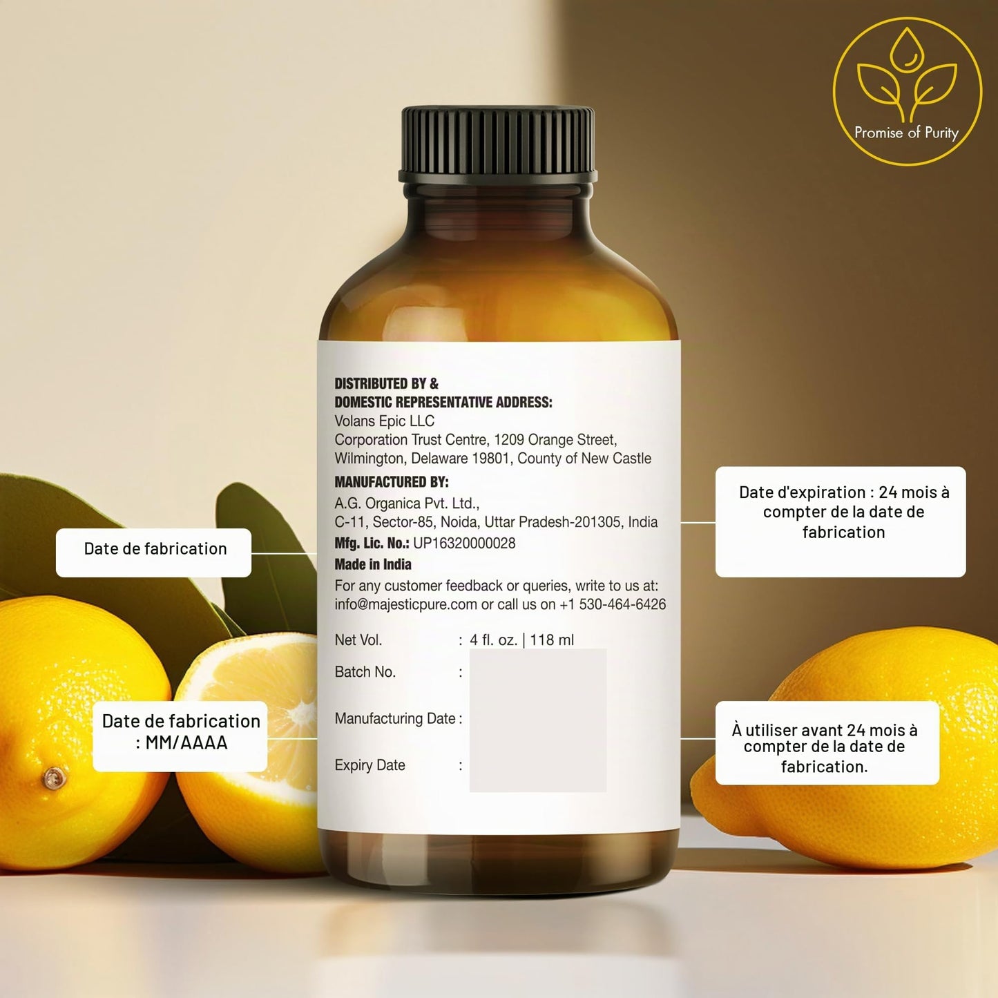 Majestic Pure Huile Essentielle Tea Tree (Arbre à Thé), 118ml