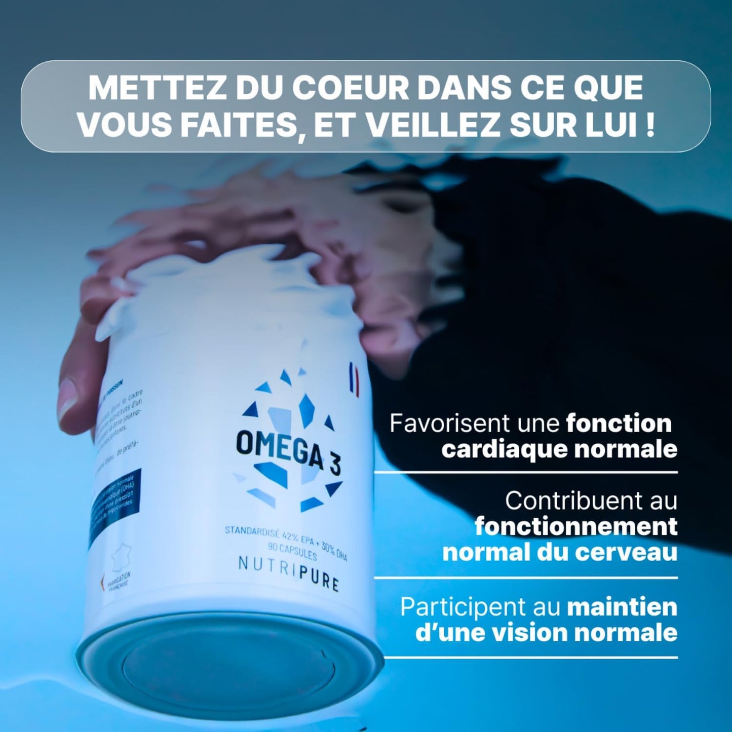 Nutripure - Omega 3 Epax® 2400 mg - EPA 1260 mg & DHA 900 mg - 270 Gélules