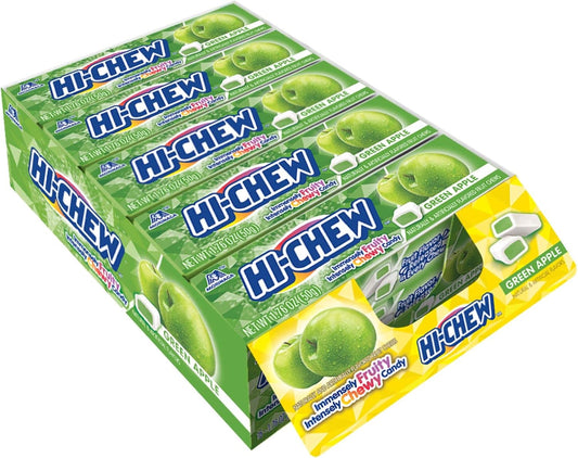 HI-CHEW Bonbons à Mâcher Saveur Pomme Verte 15 Étuis X 50 g