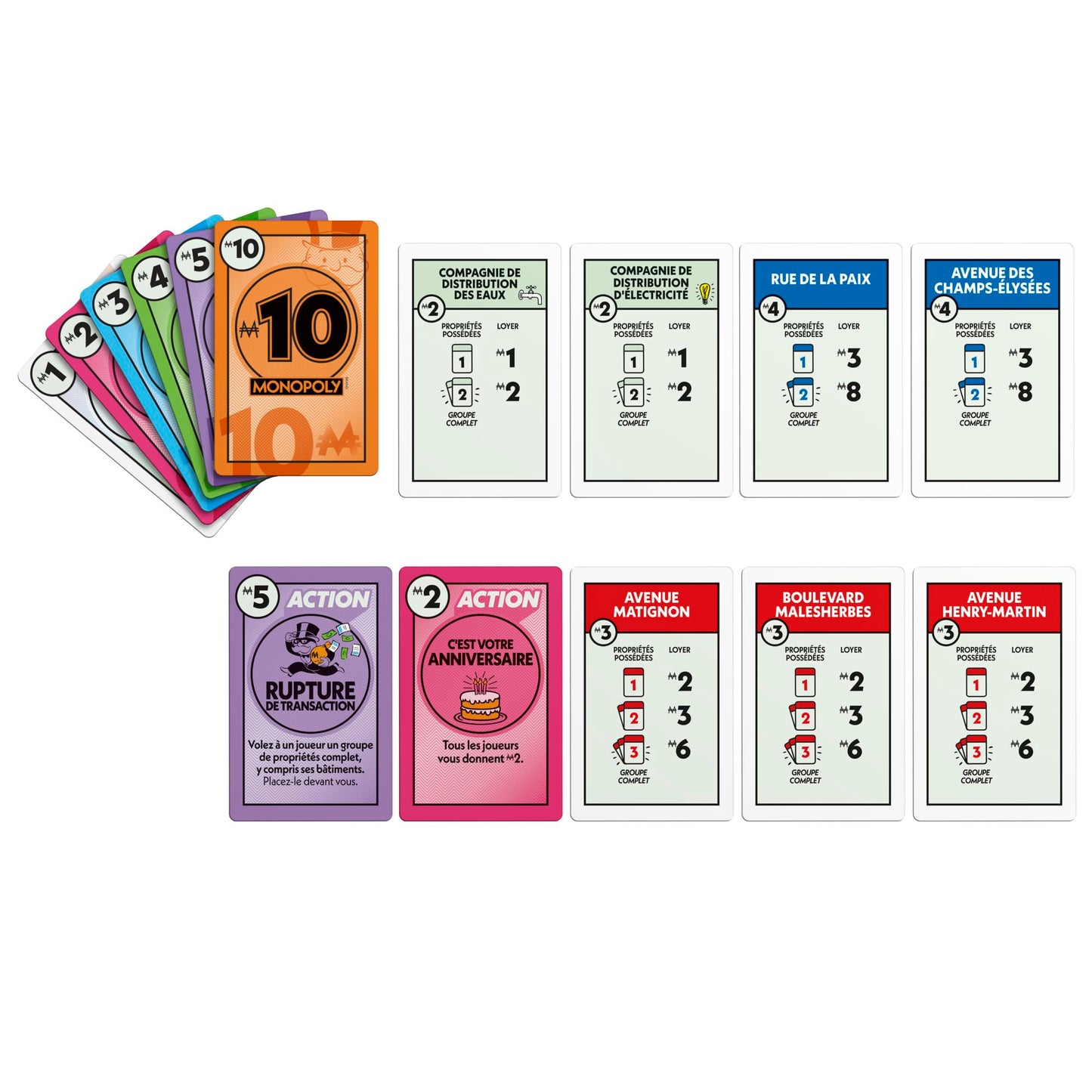 Monopoly Deal, Jeu de Cartes Rapide Inspiré du Jeu de Société Classique, Idée Cadeau d'anniversaire pour Garçons et Filles, Enfants et Familles, Dès 8 Ans