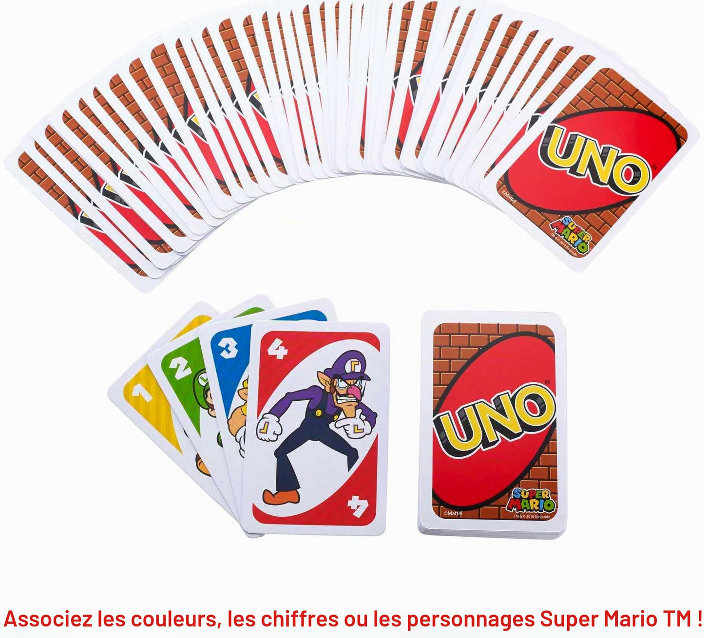 Mattel Games UNO Minecraft Jeu de Cartes, Cadeaux pour Enfants et soirée en Famille, sur Le thème du Jeu vidéo Minecraft, Jeux de Voyage, boîte de Rangement, HJC88