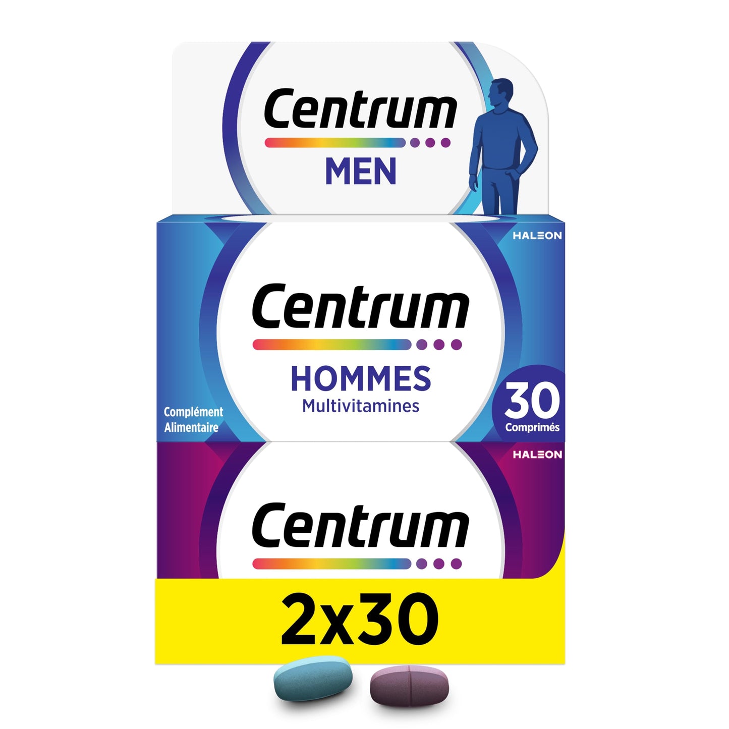CENTRUM Women 50+ - Multivitamines et Minéraux pour Femme de +50 ans - 23 nutriments Vit D, C, B6, B12, Fer & Zinc - Complément Alimentaire Fatigue, Immunité & Soutien Cognitif - 30 Comprimés - 1 Mois