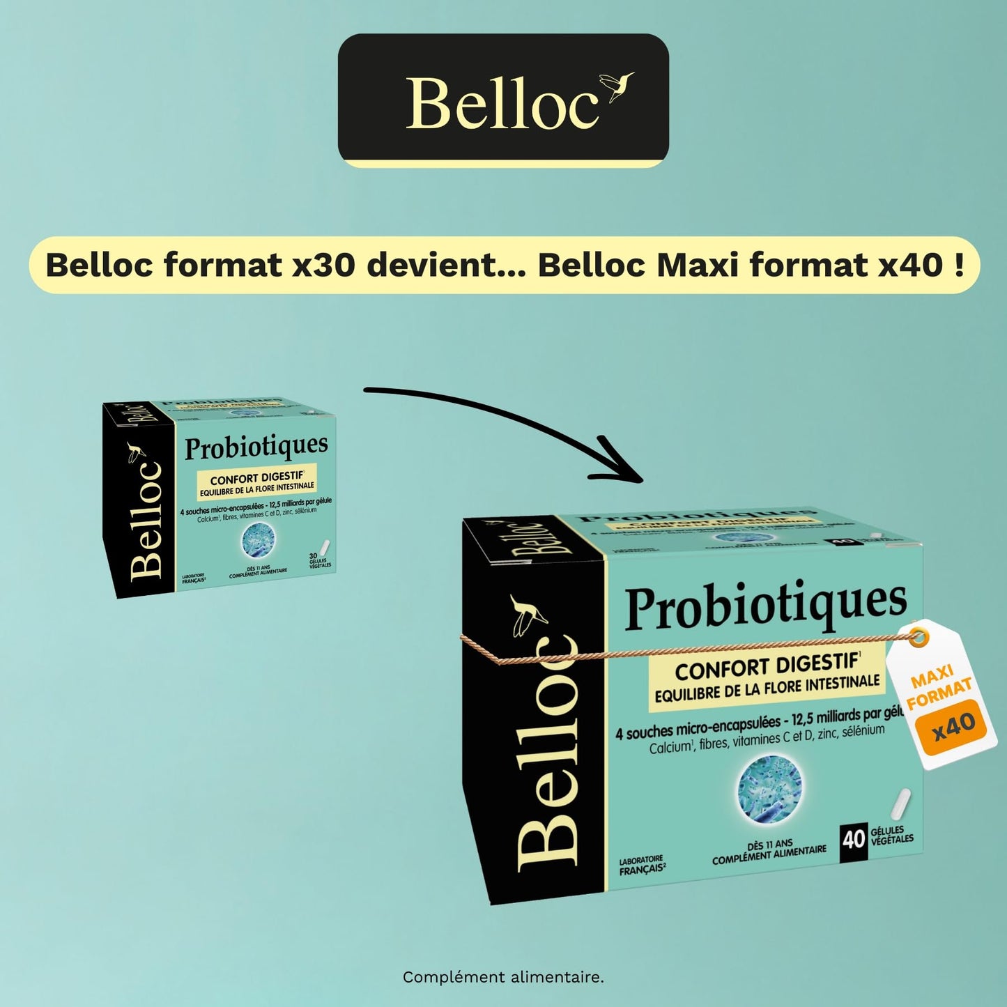 Belloc Probiotique Flore Intestinale 4souches micro-encapsulées 30 Gélules