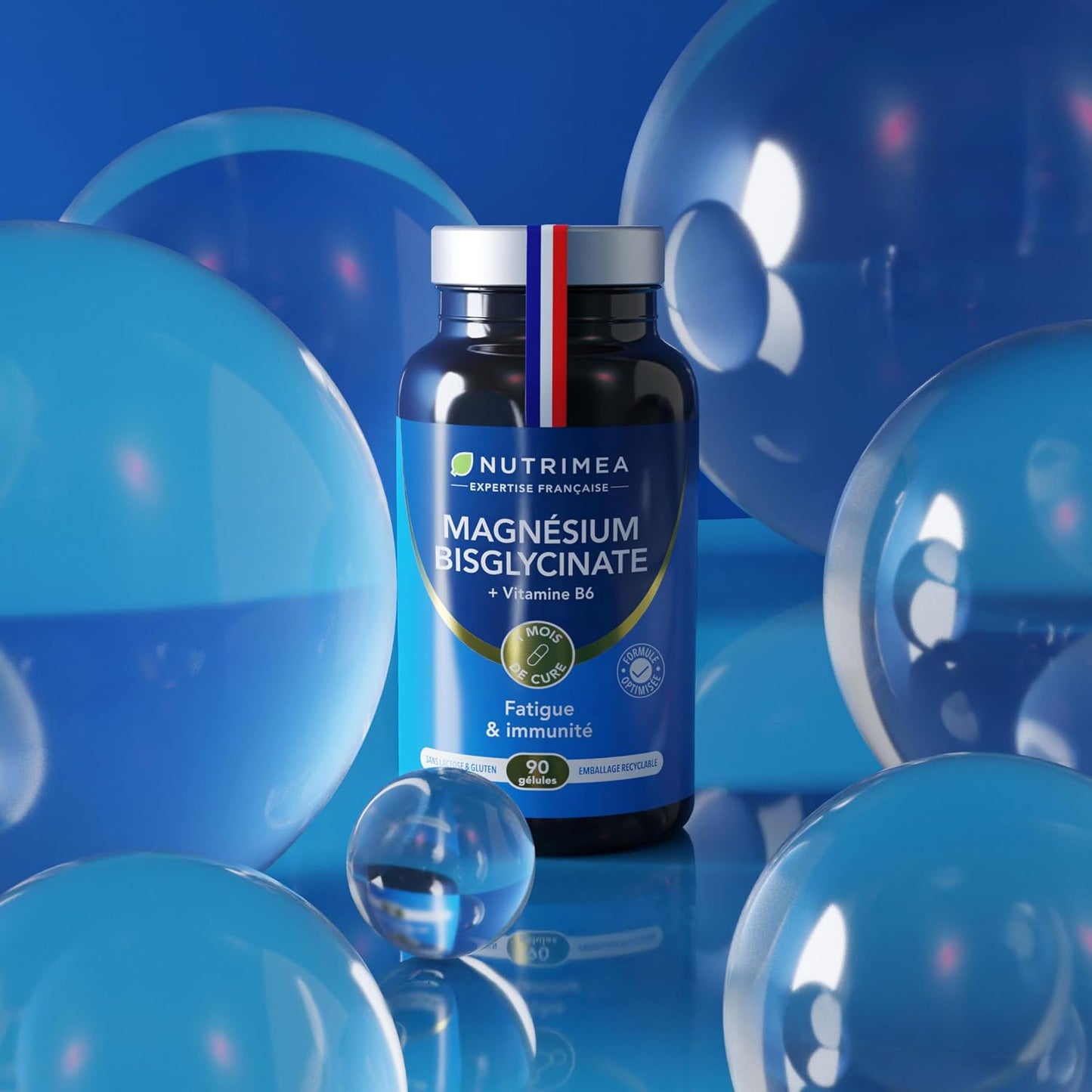 Magnésium Bisglycinate + Vitamine B6 | Sommeil, Stress, Fatigue