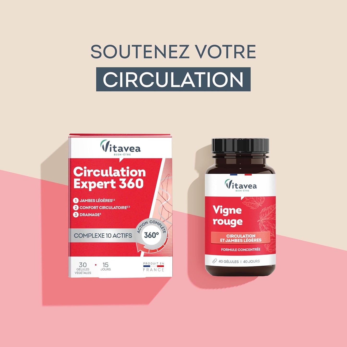 Vitavea Bien-être - Circulación Expert 360 - Castaño de Indias, Grosella Negra - 15 días
