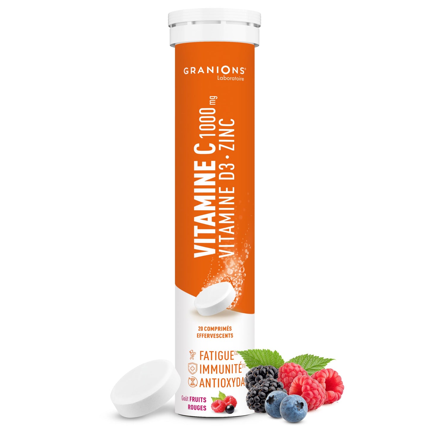 Vitamine C 1000 mg GRANIONS - Energie Immunité - 180 Comprimés Vegan Adulte