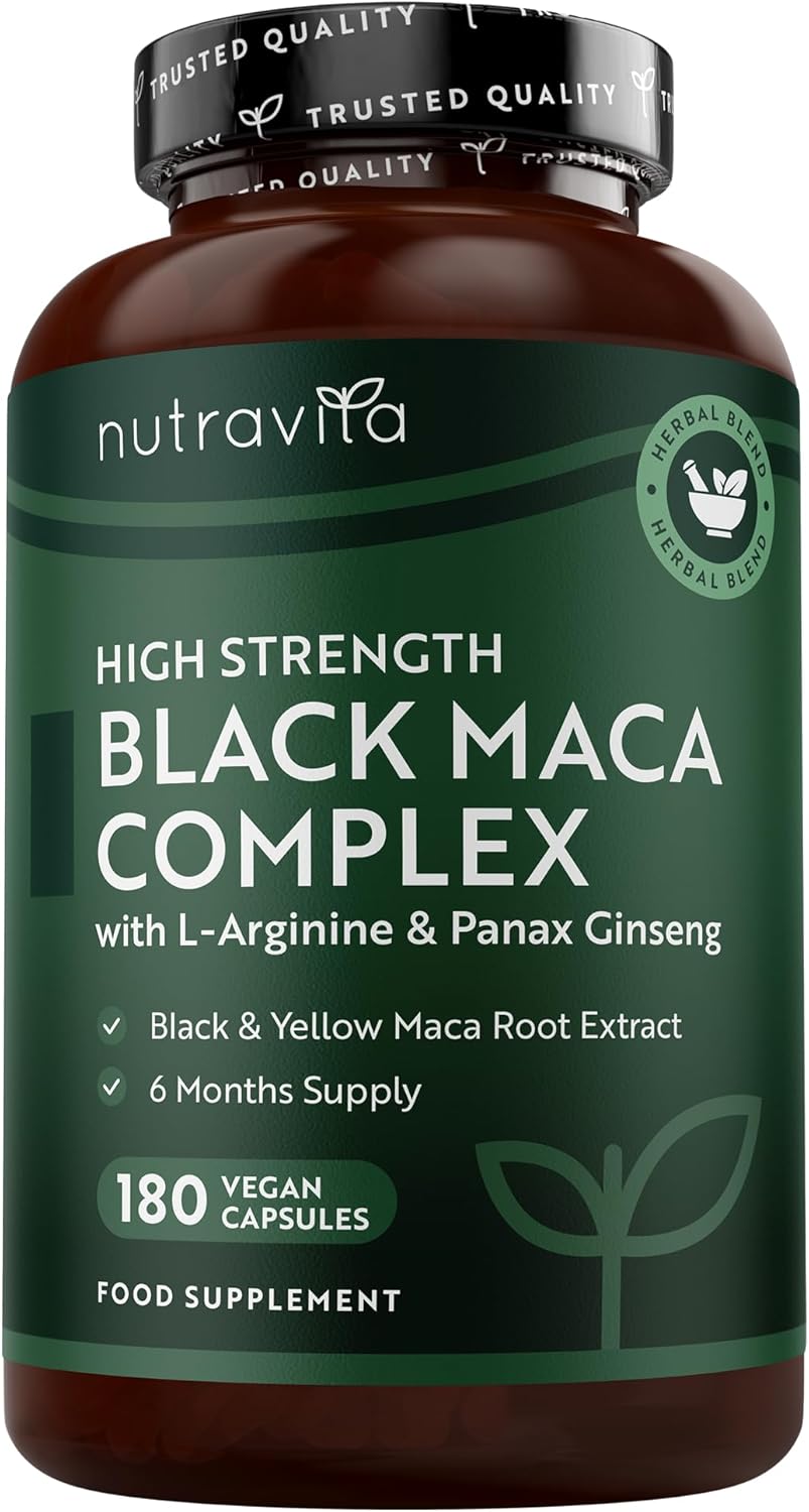 Nutravita Maca 5000 mg - 180 Capsules Véganes - 6 Mois